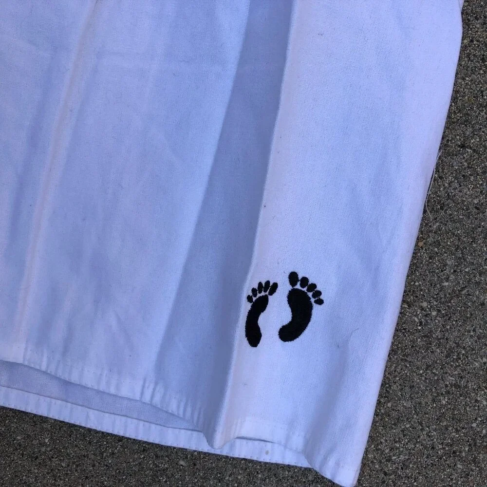 Vintage Y2K HANG TEN Shorts LARGE Men's Long White Black Elastic Waist​